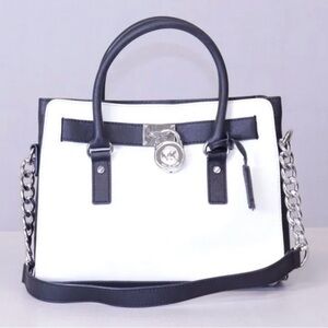 Stylish Black and White Satchel